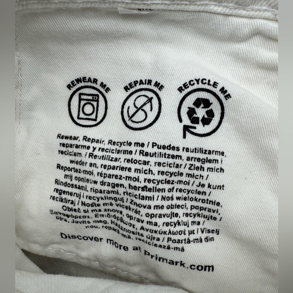 Primark White Wide Leg Crop Jeans - Picture 8 of 9
